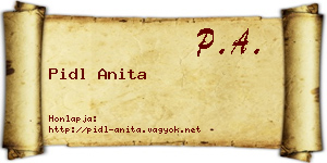 Pidl Anita névjegykártya